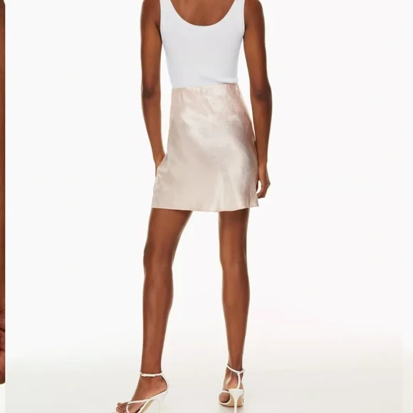 ARITZIA // BABATON ✨ SLIP SATIN MIDI SKIRT 🪡 - Picture 4 of 5
